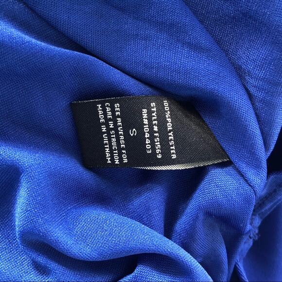 Fifty Street Casual Blue Mini Dress with Open Back Fit and Flare size Small - Picture 8 of 13